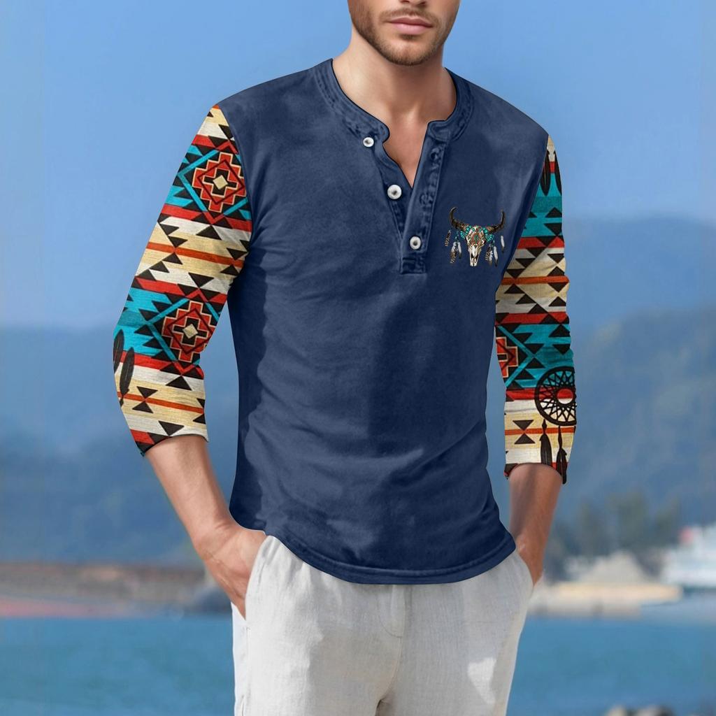 Men'S T-Shirt Street Casual Fashion Long Sleeved Top