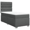 Cadre de lit avec matelas - Maison Exclusive - 90x200 cm - Gris foncé - Tête de lit incluse
