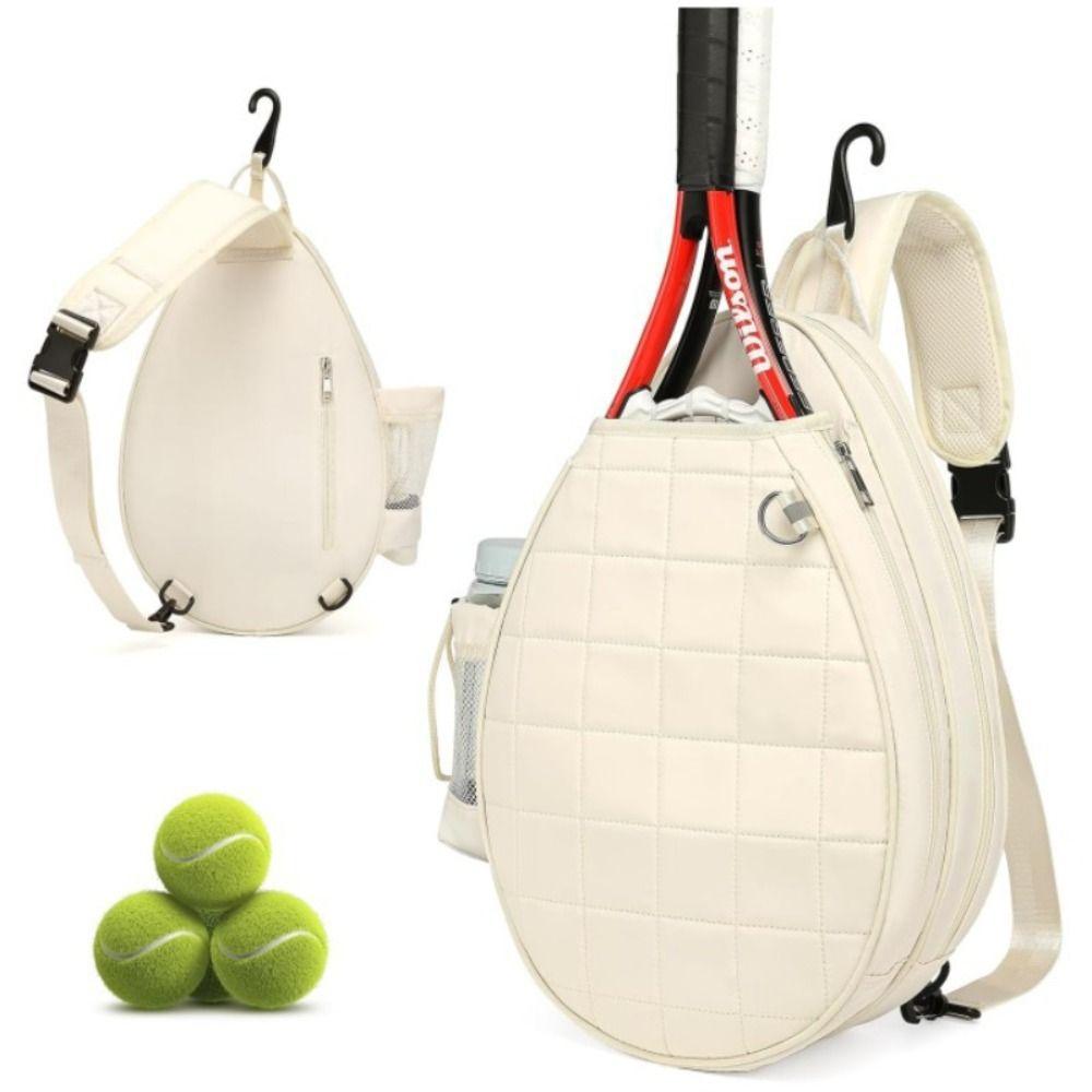 Large Capacity Tennis Crossbody Bag Adjustable Sports Fitness Bag Tennis Racket Bag Travel