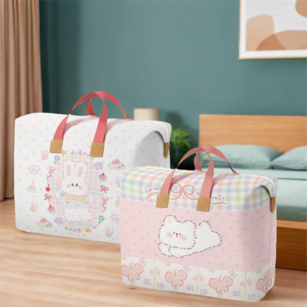 Non-woven Fabric Children Quilt Finishing Bag Cartoon Luggage Storage Bag Clothes Organizer Closet