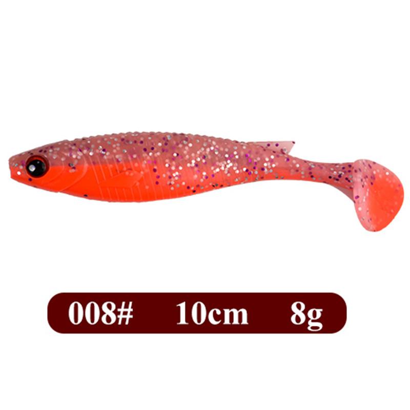 Bait Ftk Fake 10cm Fish Soft Bait Bass Bait 8g Fishing Tackle 5piece Fishing Bait Fixture