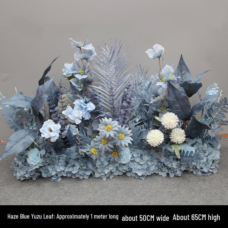 Wedding Aisle Floral Arrangement: Artificial Flower Basket & Row Decoration