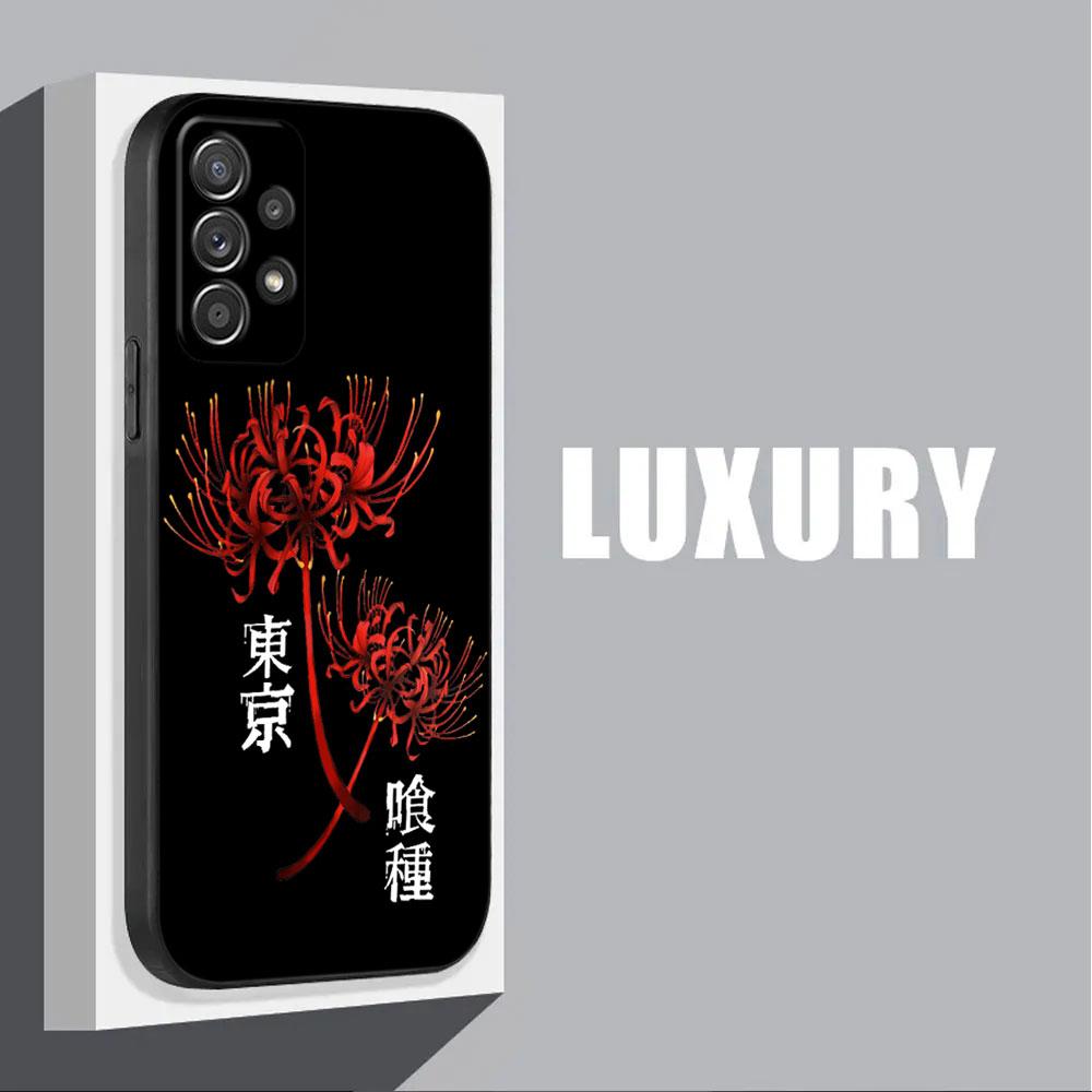 Чехол для телефона Tokyo Ghoul Черное Искусство для Samsung Galaxy A15 A25 A24 A23 A22 A21S A20s A13 A10 A05S A04 A03 A14 Черный Чехол