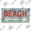 Putuo Decor Beach Retro Tin Sign Licenses Plate Plaque Metal Vintage Poster for Pub Bar Surf Club Man Cave Wall Art Decoration