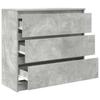 Sideboard Concrete Grey 80 x 35 x 76 cm Wood Based Material