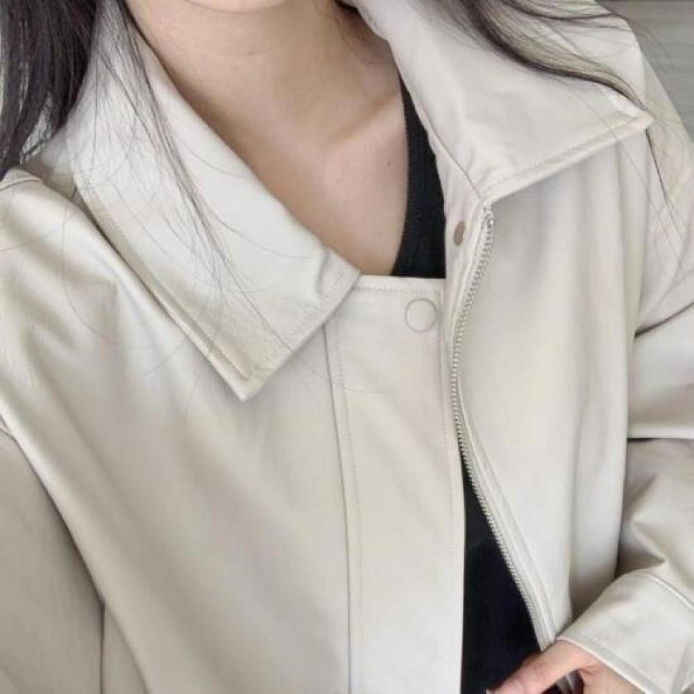 New Arrivals Open Run Rider Faux Leather Bomber Jacket Zip Up