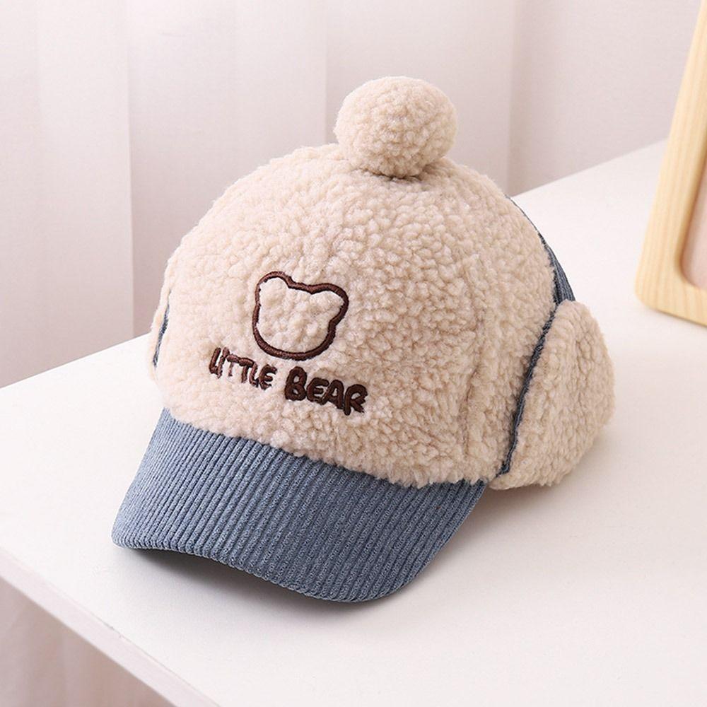 Earmuff Baby Baseball Cap Cute Bear Lei Feng Hat Winter Kids Peaked Caps  Toddler