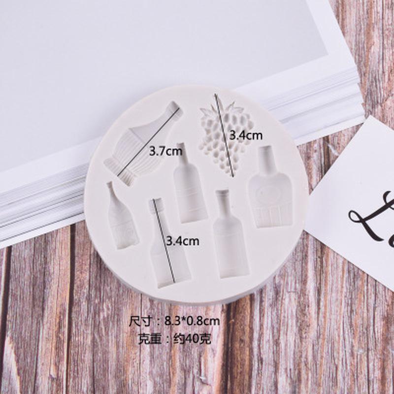 Бутылка красного вина в форме винограда, силиконовая форма, сделай сам, форма для помадки, торта, инструменты для выпечки