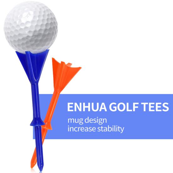 20 шт., пластиковые футболки для гольфа, яркие цвета, высокая стабильность, низкое трение, легкие портативные короткие футболки для гольфа, тренировочные инструменты