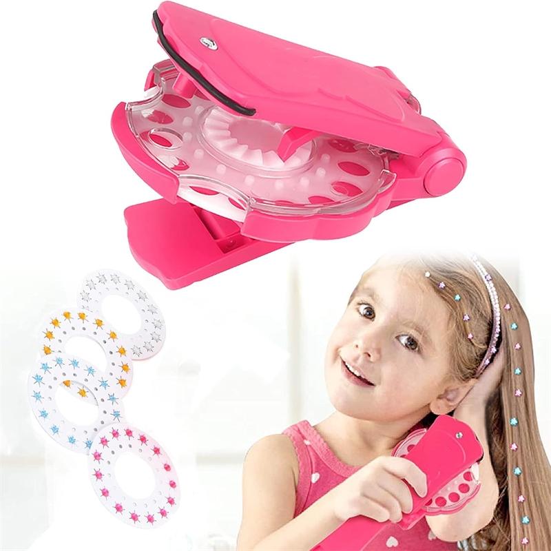 Набор для волос Bedazzler, игрушка-степлер для волос с драгоценными камнями и инструментом для укладки волос из 180 драгоценных камней