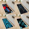 Kitchen Mat Home Entrance Door Mat Geometric Pattern Bedroom Bedside Mat Non-slip Corridor Carpet