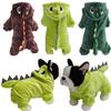 1PC Puppy Dinosaur Pet Clothes Plush Clothes Warm And Comfortable Funny Winter Kitten XS-XL