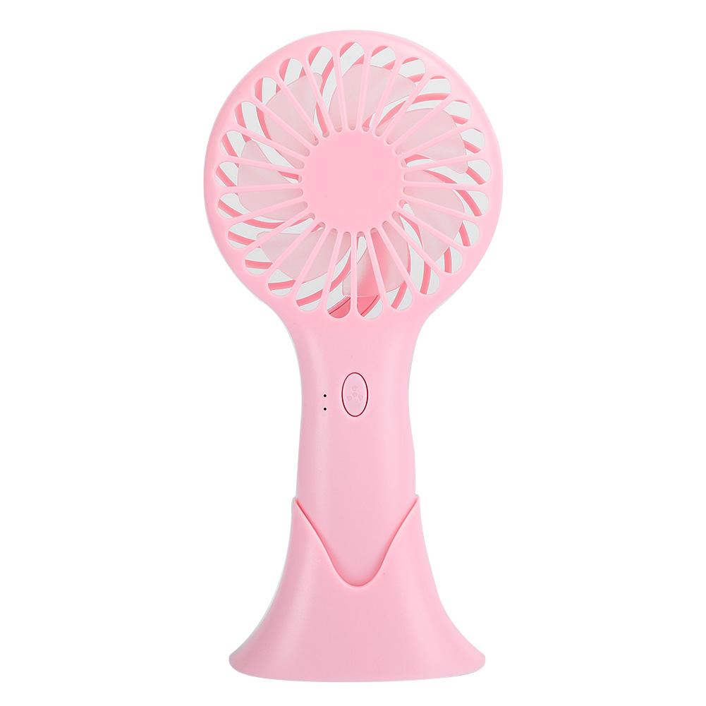Ручной вентилятор Мини-система охлаждения для дома и офиса, 3-скоростной настольный электрический портативный розовый