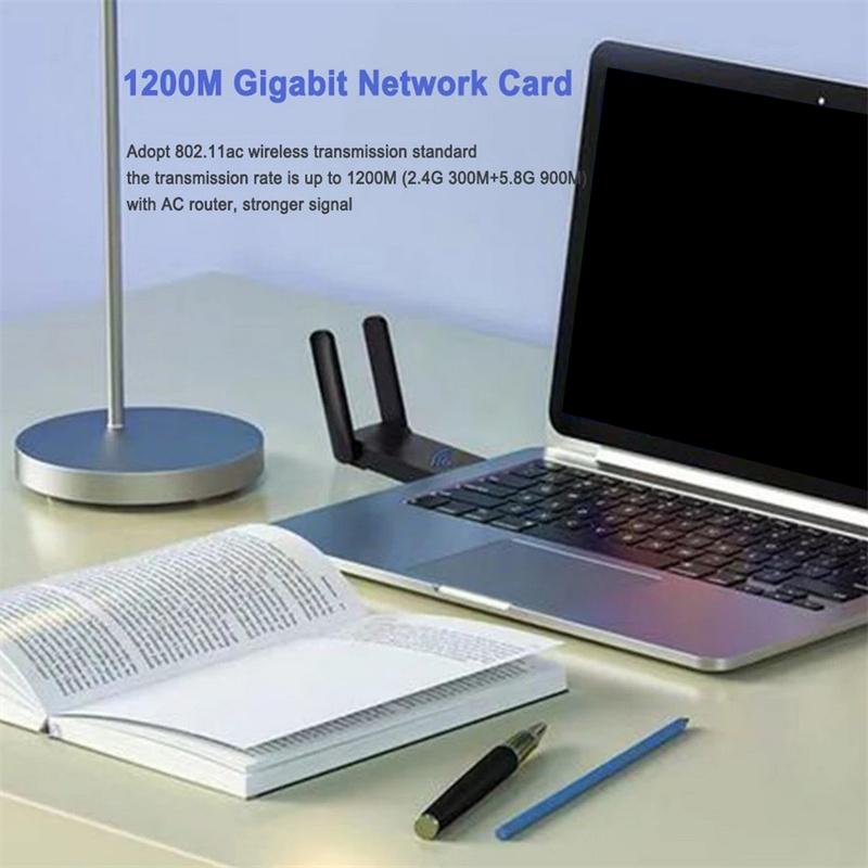 Wifi 1200M Usb 3.0 Wifi Adapter Dual Band 2.4G 5G 1200Mbps Wifi Usb Network Card Wireless Dongle Receiver Rtl8812 Antenna