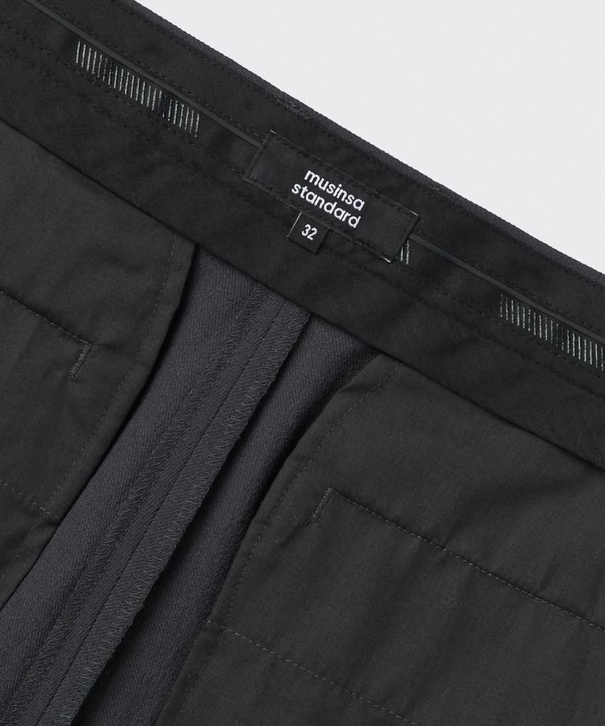 MUSINSA STANDARD Cool Touch Semi-Wide Hidden Banding Slacks [Gray]