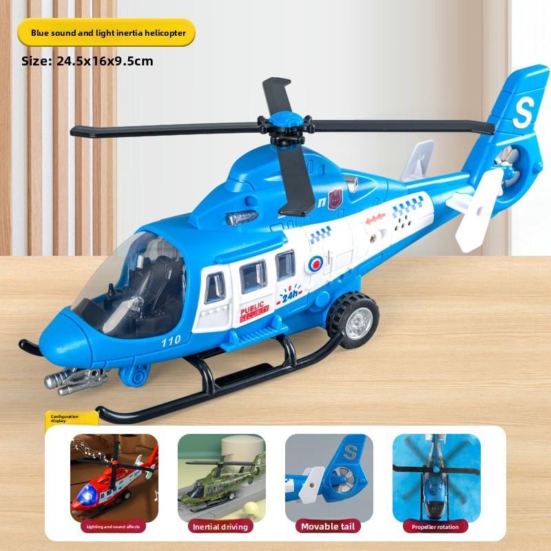 Childrens Rescue Helicopter Toy With Lights And Sound For Kids Play And Education