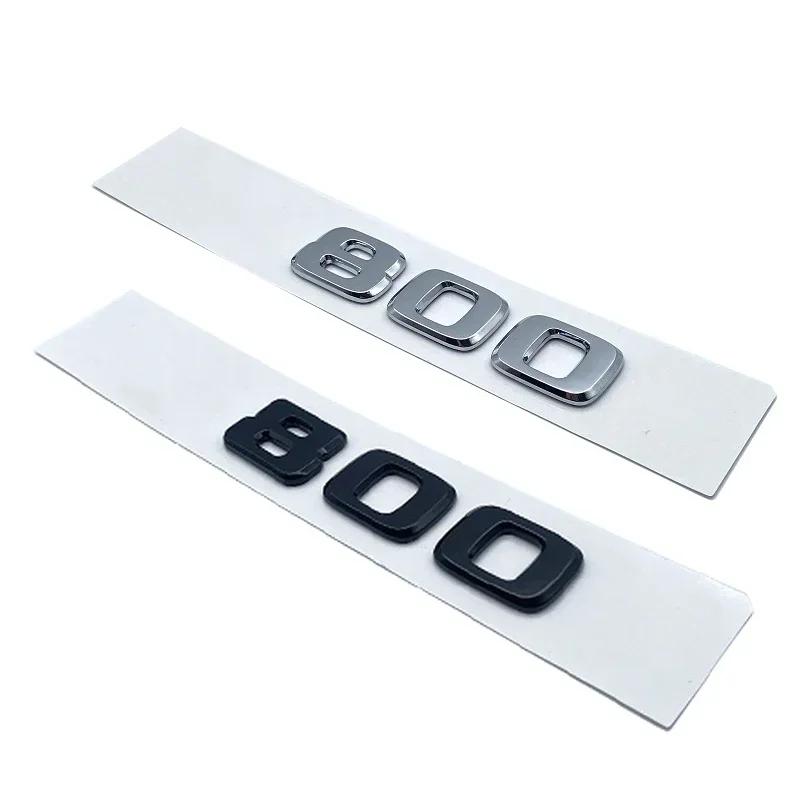 3D ABS Black Silver Letters G800 800 BITURBO Emblem for Mercedes Benz Brabus G Car Fender Trunk Rear W463 Logo Sticker RX7