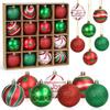 16 Pcs Christmas Ball Ornaments 2.36 Inch Shatterproof Plastic Balls Christmas Tree Hanging Decoration for Xmas Tree Holiday Party Decor