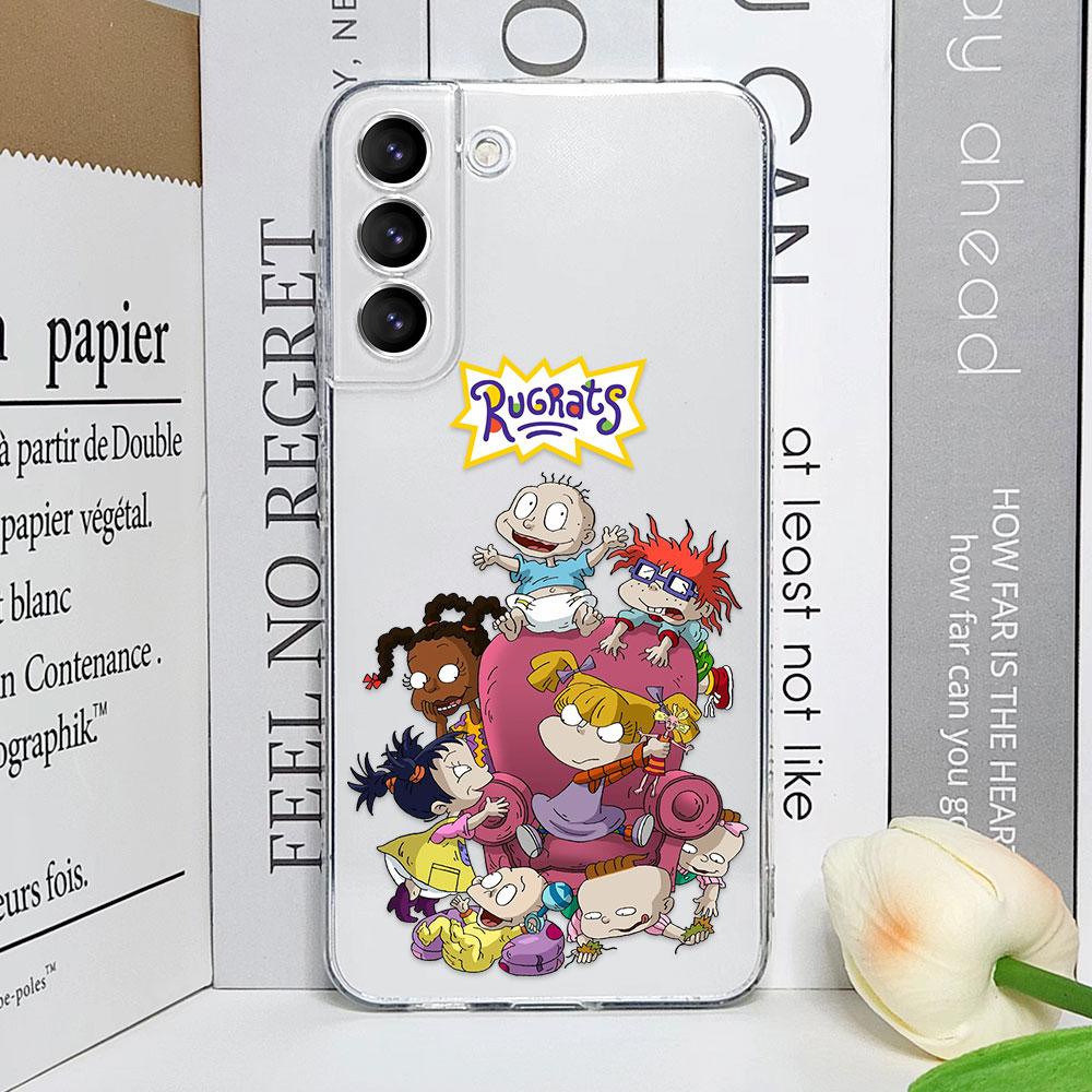Мультяшный Забавный R-Rugrats Чехол для Телефона для Samsung Galaxy S25 S24 S23 Ultra S22 Plus S21 S23 FE Прозрачные Мягкие Чехлы Fundas Coque