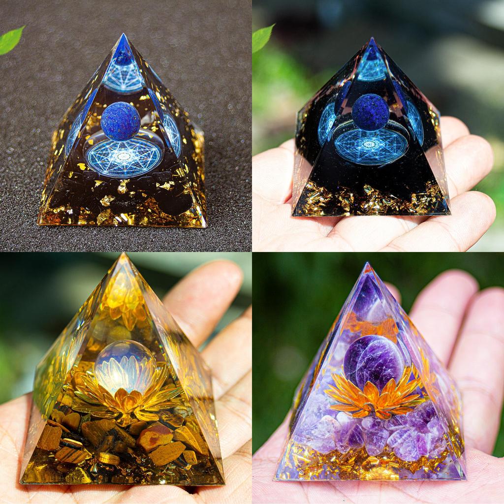 Кристальный шар-пирамида в стиле Resin Art для домашнего декора, в современном минималистичном стиле, для гостиной