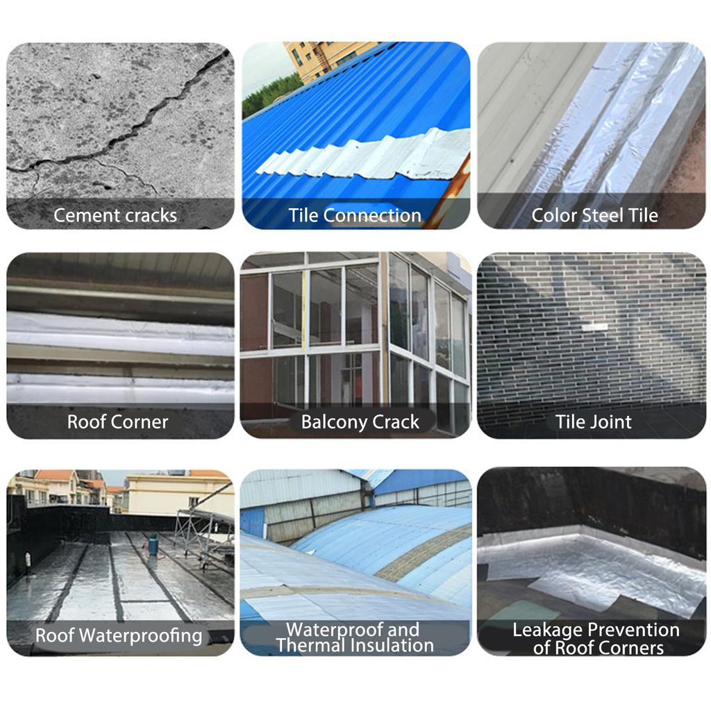 Бутиловая лента водонепроницаемая алюминиевая фольга 100 мм ширина 10 м длина самоклеящаяся для герметизации