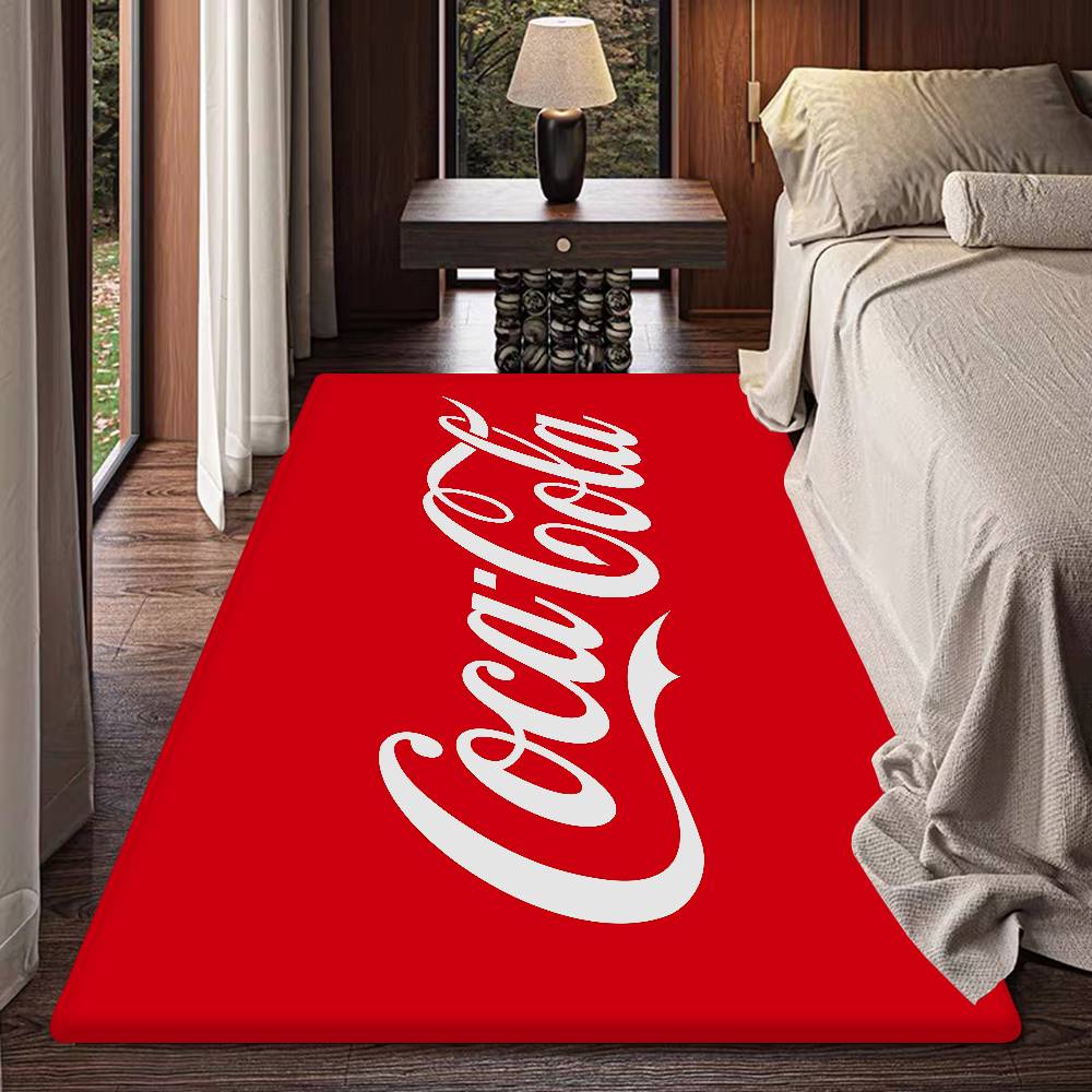 C-Coca Cola Logo Kitchen Mat Nordic Style Bedroom Living Room Doormat Home Balcony Anti-Slip Welcome Rug