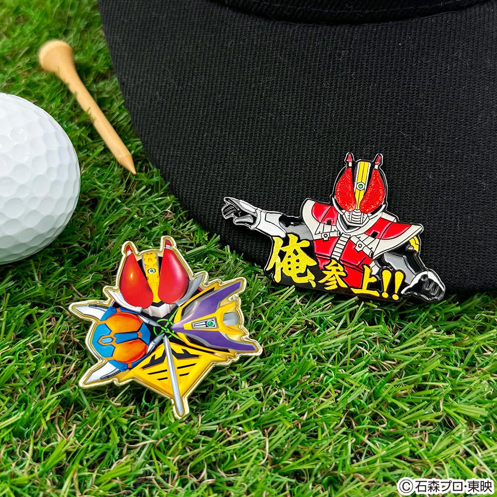 Маркер для гольфа Kamen Rider Персонаж гольфа Toei Heisei Kamen Rider Официальные товары Лицензированный продукт Rider Golf Den-O (Камен Райдер Ден-О Маркер)