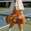 Large Capacity Travel Duffel Bag Printed Carrying Handbag Retro Quilted Duffle Bag  Camping