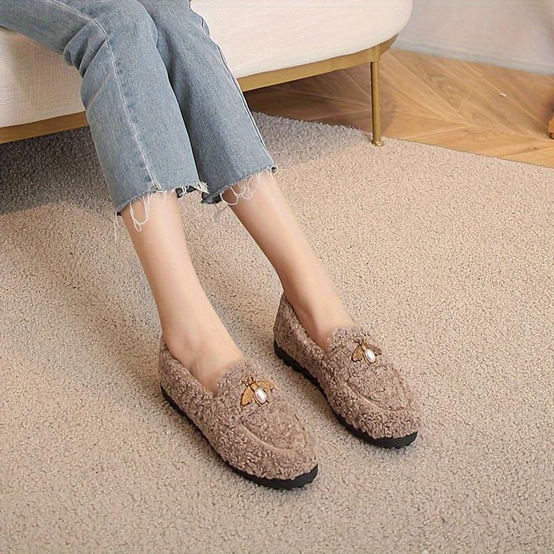 Женские ботинки из стриженого флиса для зимней носки 2025 корейский стиль плоская подошва влагоотводящие теплые удобные