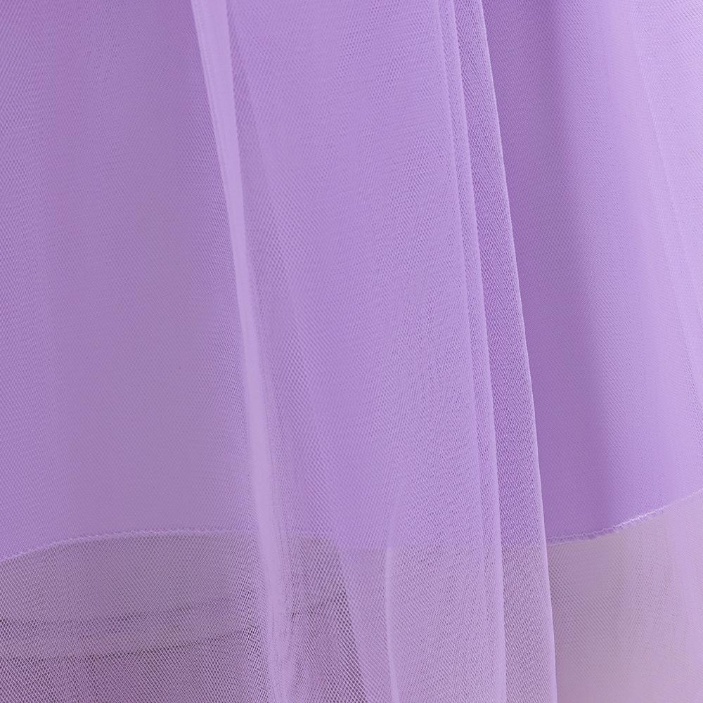 Girls' Sequined Mesh Tutu Dress with Small Flying Sleeves & Bow - Evening & Flower Girl Princess Dress