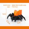 1PCS Halloween Decorations LED Candle Light Plastic Spider Pumpkin Lamp for Home Bar Haunted House Halloween Party Decor