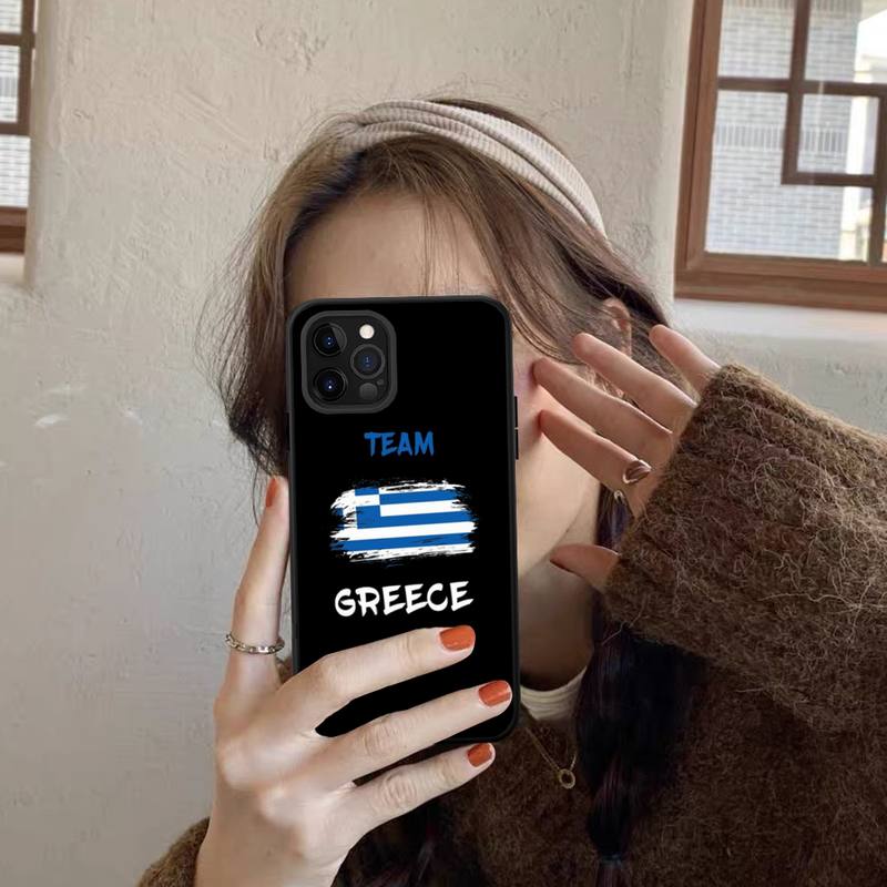 Чехол для телефона с греческим национальным флагом Греции для iPhone 11 12 13 Mini Pro Max 8 7 6 6S Plus X 5 SE 2020 XR XS Funda Case
