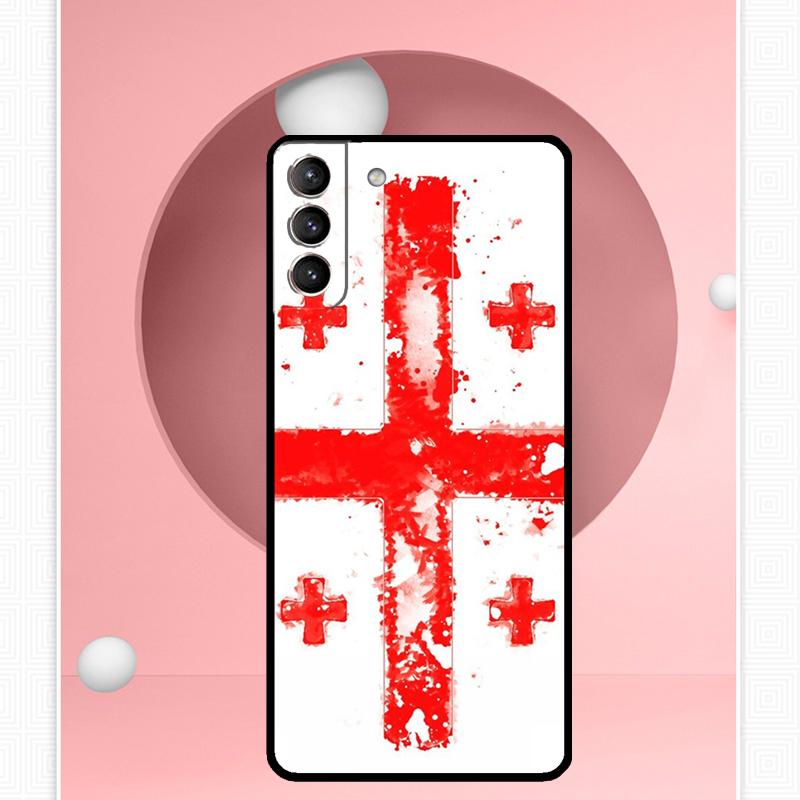Чехол Georgia Grunge Flag для Samsung Galaxy S24 Ultra S22 Plus S20 S21 FE S8 S9 S10 Note 10 20 S23 Ultra Cover