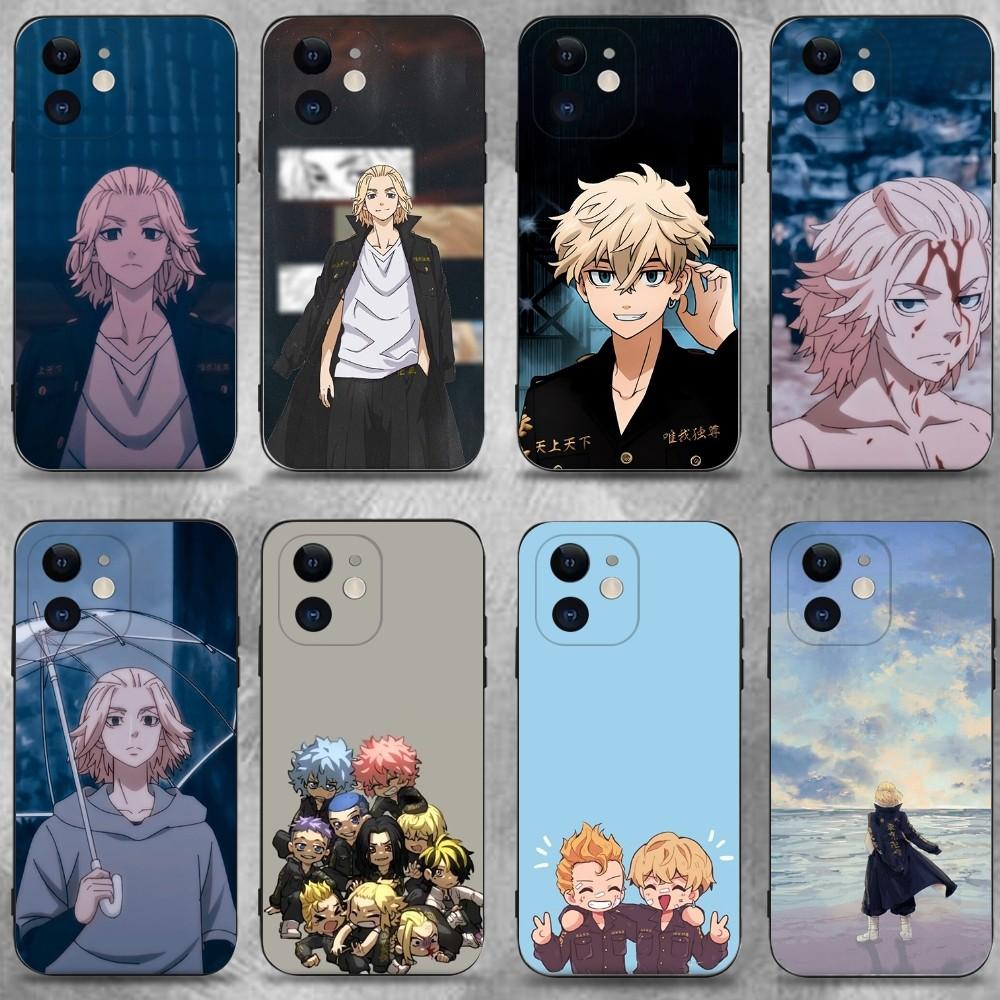 Чехол для телефона Аниме Tokyo Revengers Для iPhone 16 15 Plus 14 13 Pro Max 12 Mini 11 X XS XR 7 8 8Plus Черный Мягкий Чехол для Телефона