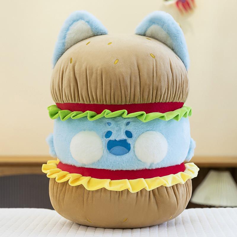 Hamburger Cartoon Plush Doll Childrens Cat Cartoon Toys Animal Holiday Gifts