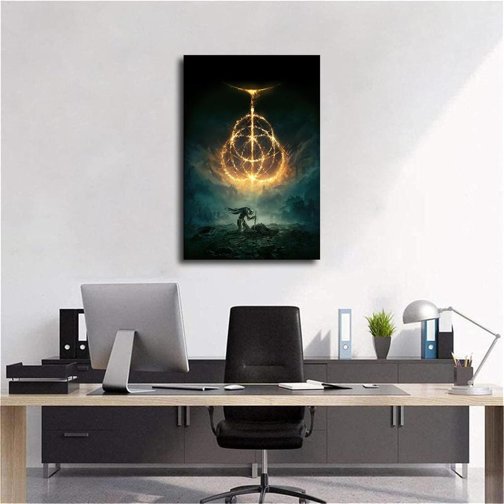 Постер Elden Ring Видеоигры Холст Арт Постер и Настенное Искусство Принт Картины Современная Семейная Спальня (08×12 дюймов-Без рамы)