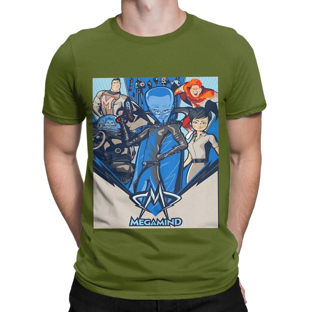 Art Megamind Blue Funny 100 Cotton Tshirt Megamind Vs The Ddoom Syndicate Tees Tops For Unisex