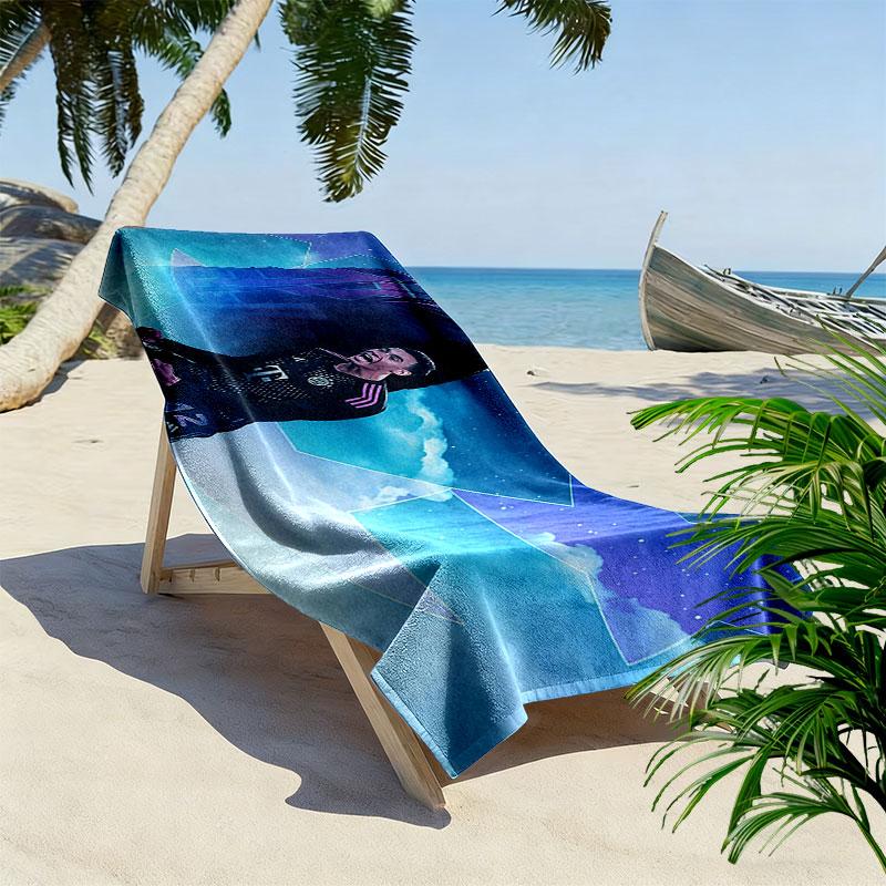 Jamal Musiala Print Beach Towel, Large Soft Quick Dry Towel for Beach Camping Swimming