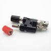 BNC female Male to Two Dual 4mm Banana Plug Jack Coaxial Connector RF Adapter Audio Adapter for CCTV