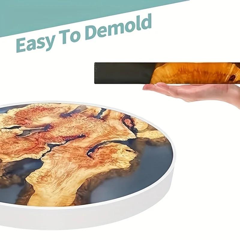 Форма из силикона для DIY-изделий из эпоксидной смолы с кристаллами, большая круглая форма для столешницы-реки