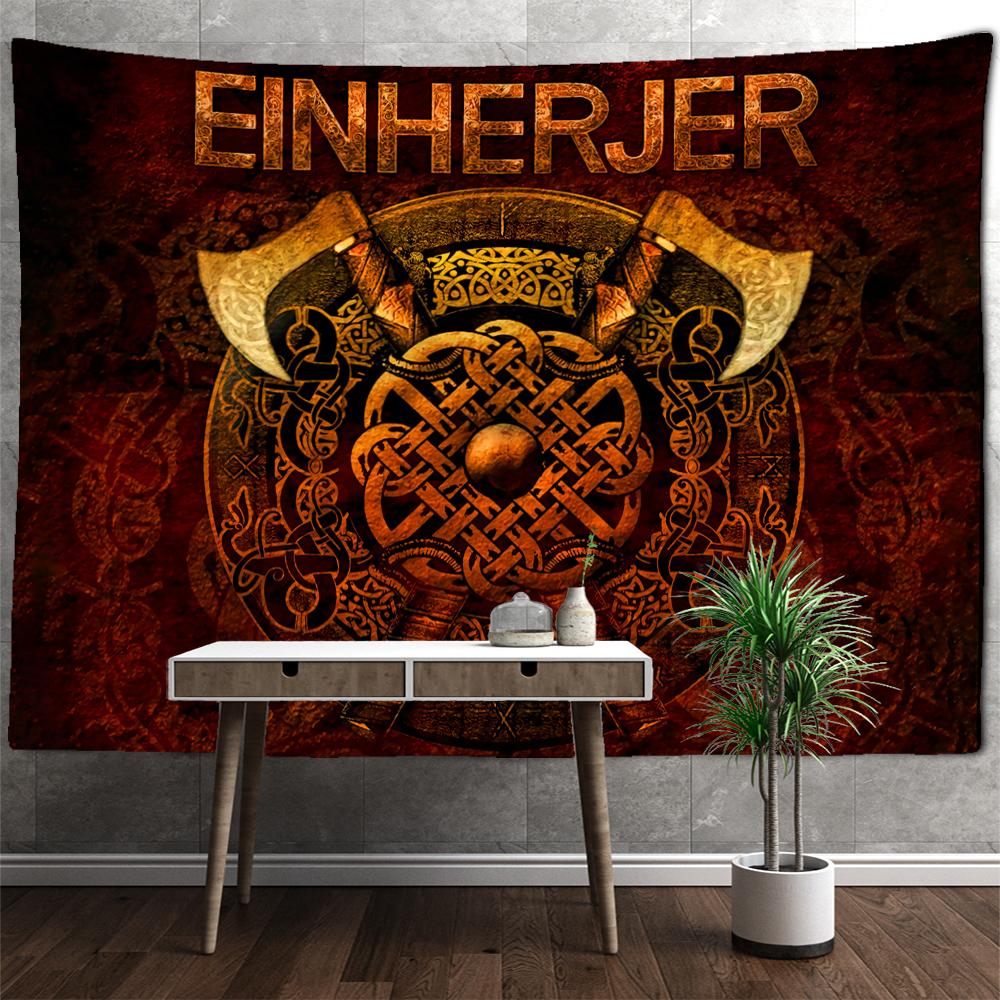 Череп Руна Арт Гобелен Настенный Психоделический Колдовство Тапиз Таро Демон Полиэстер Фон Ткань Декор