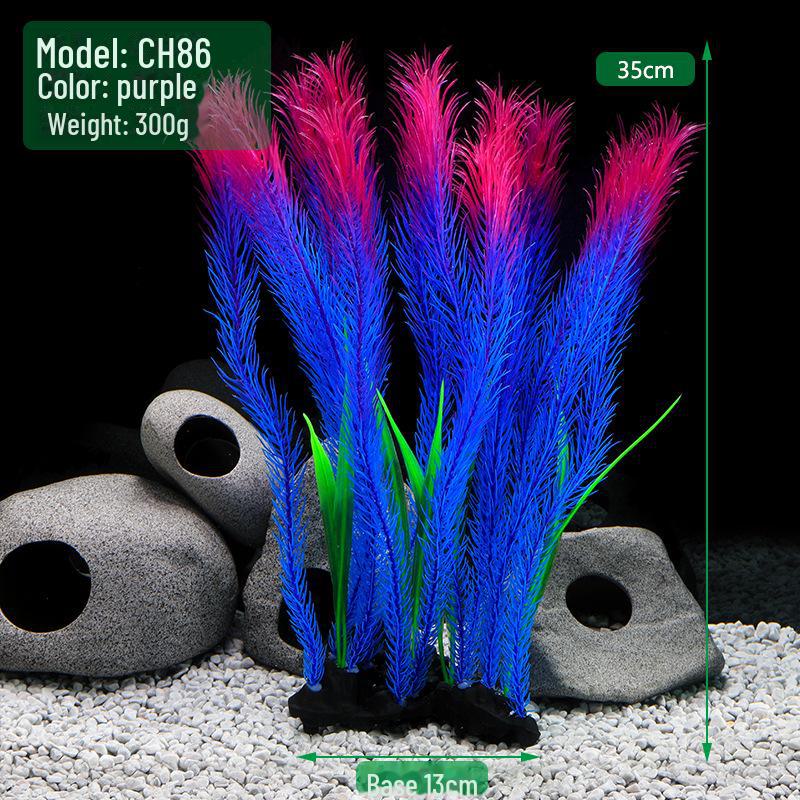 Foxtail Algae Plastic Water Plant Decoration - CH86 Fish Tank Decor Background