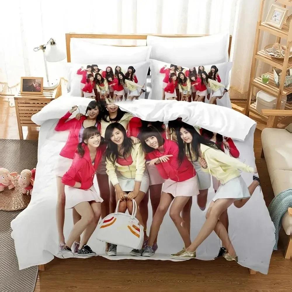 Комплект постельного белья Kpop Girls Generation, пододеяльник, комплект постельного белья, пододеяльник, наволочка, одеяло размера «king-size», комплект постельного белья для мальчиков и взрослых