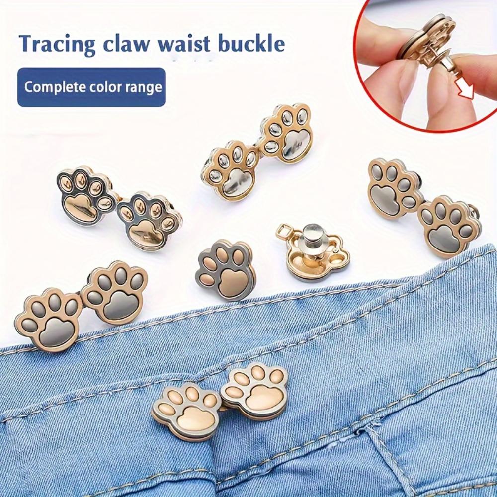 Cute Cat Claw Waist Buckle Pair, Removable Nail-free Seam-free Waist Button, Waist Circumference Large Change Small Waist Button - Waist Fit Artifact