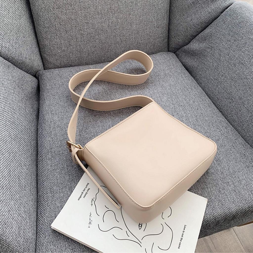 Женская однотонная универсальная многослойная сумка из искусственной кожи на молнии через плечо, сумка через подмышку, сумка-мессенджер