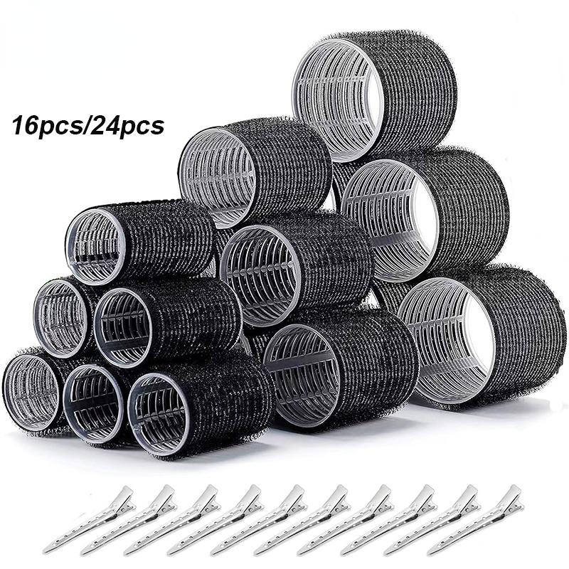 16/24 шт. бигуди с самоклеющейся ручкой, бигуди для волос без нагрева, кудри без нагрева, челка для волос, объемная самоклеящаяся крючок и петля, инструмент для укладки «сделай сам»