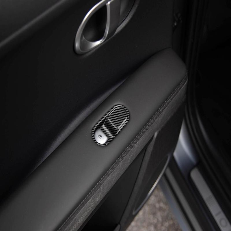 Для Hyundai Aini Krypton IONIQ5 IONIQ 5 2022 + автомобильное углеродное волокно, оконное стекло, кнопка подъема, крышка переключателя, дверной подлокотник, панель