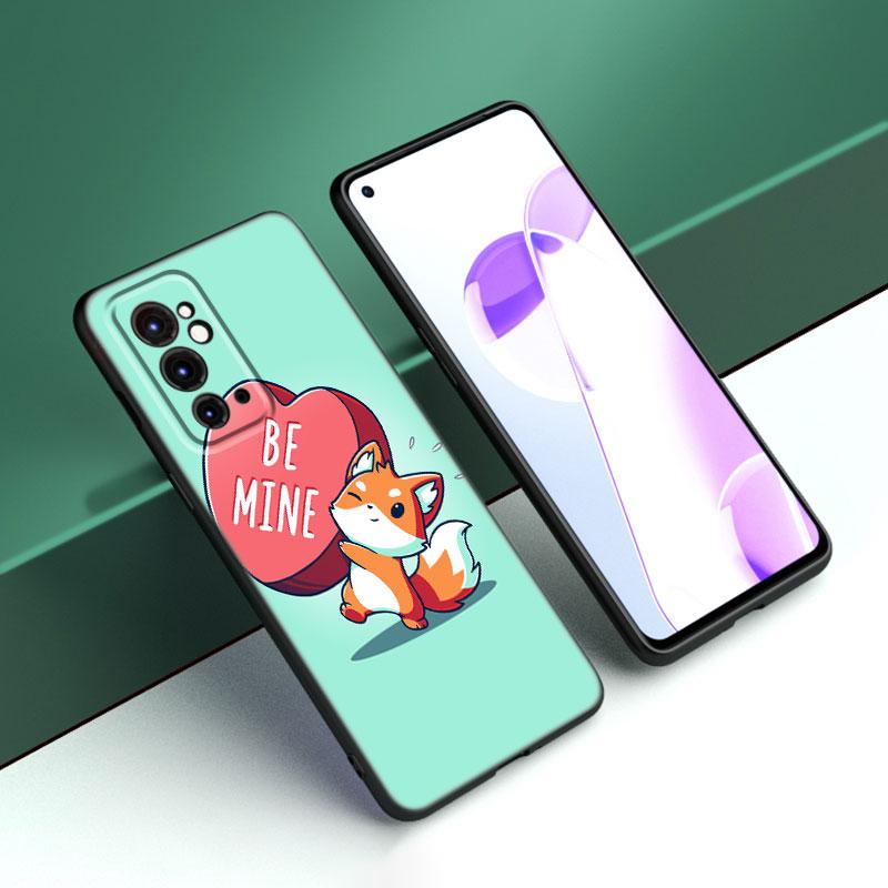 Чехол для телефона с милым мультяшным животным лисой для OnePlus 7T 8T 9RT 10R Pro 6T Nord 2T CE2 N10 N20 N100 N200 ACE 5G, мягкий черный чехол из ТПУ