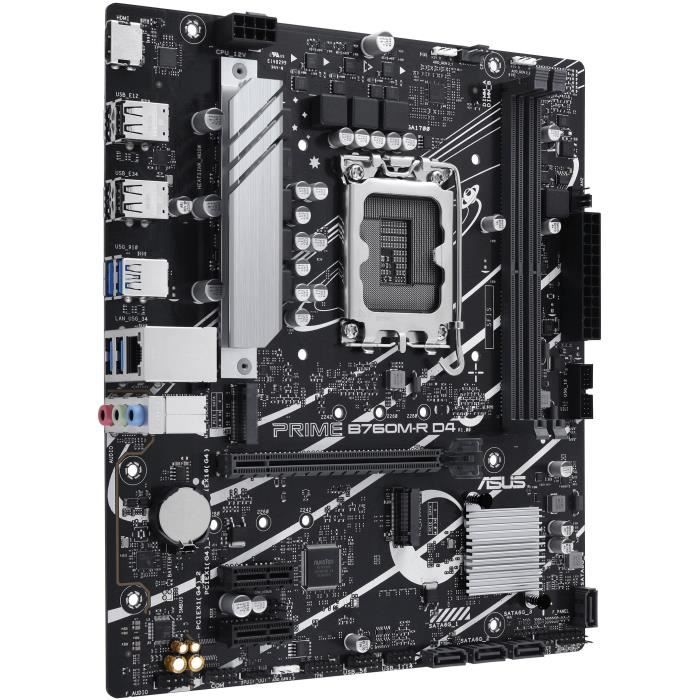Carte mère - ASUS - PRIME B760M-R D4 - Intel B760 LGA 1700 micro ATX
