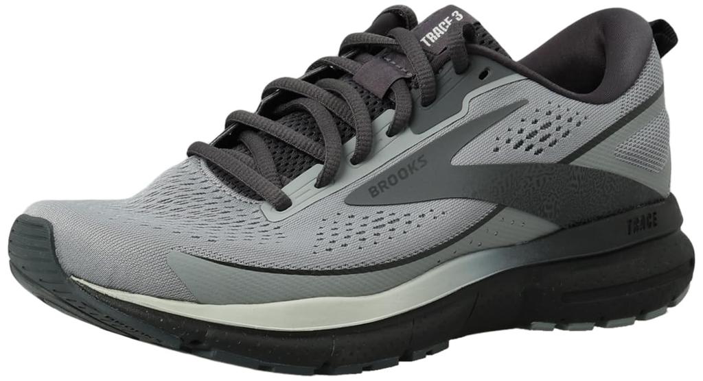 Running Shoes Sneakers Trace 3 BRM 4124 Cm 2E [Brooks] Men's Gray/Black 25.0